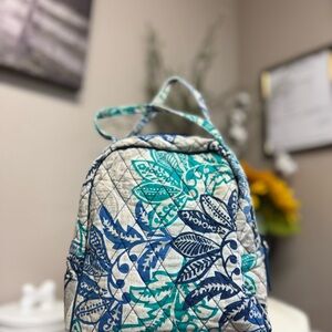 Vera Bradley Blue and Green Quilted Backpack